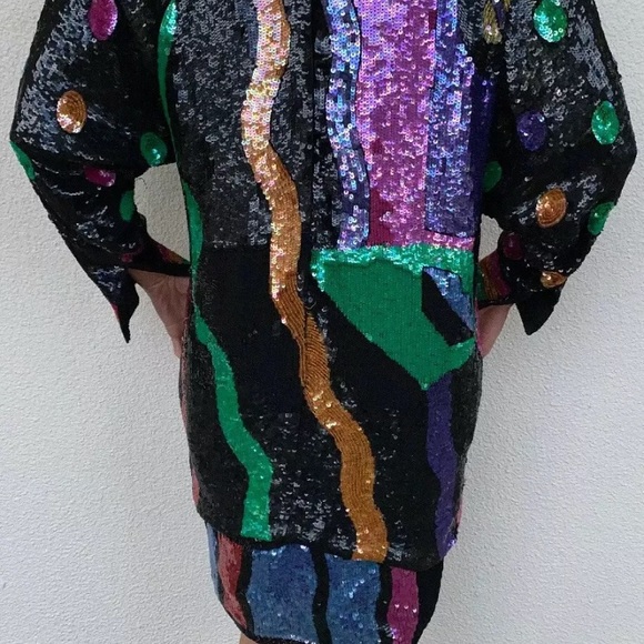 Vintage peter max era sequin dress - Picture 4 of 4